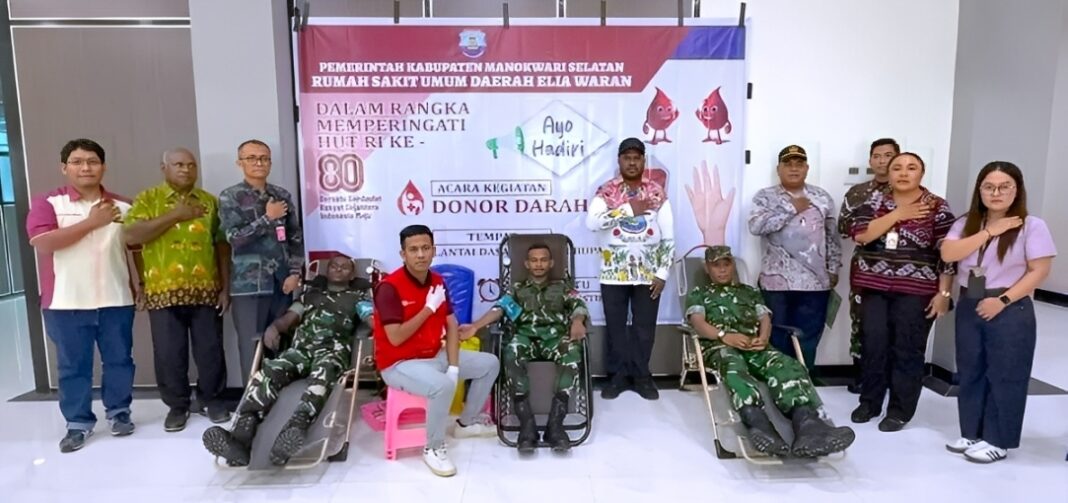 Kegiatan Donor Darah Pemkab Mansel HUT RI ke-80
